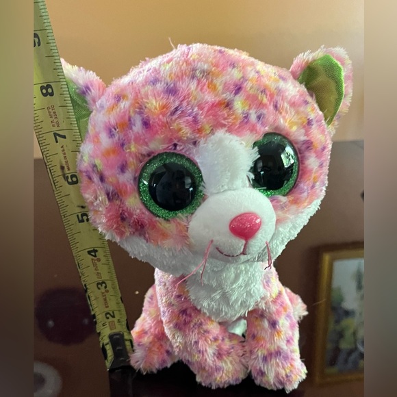 TY Sophie pink cat green eyes soft cuddly - Picture 5 of 6